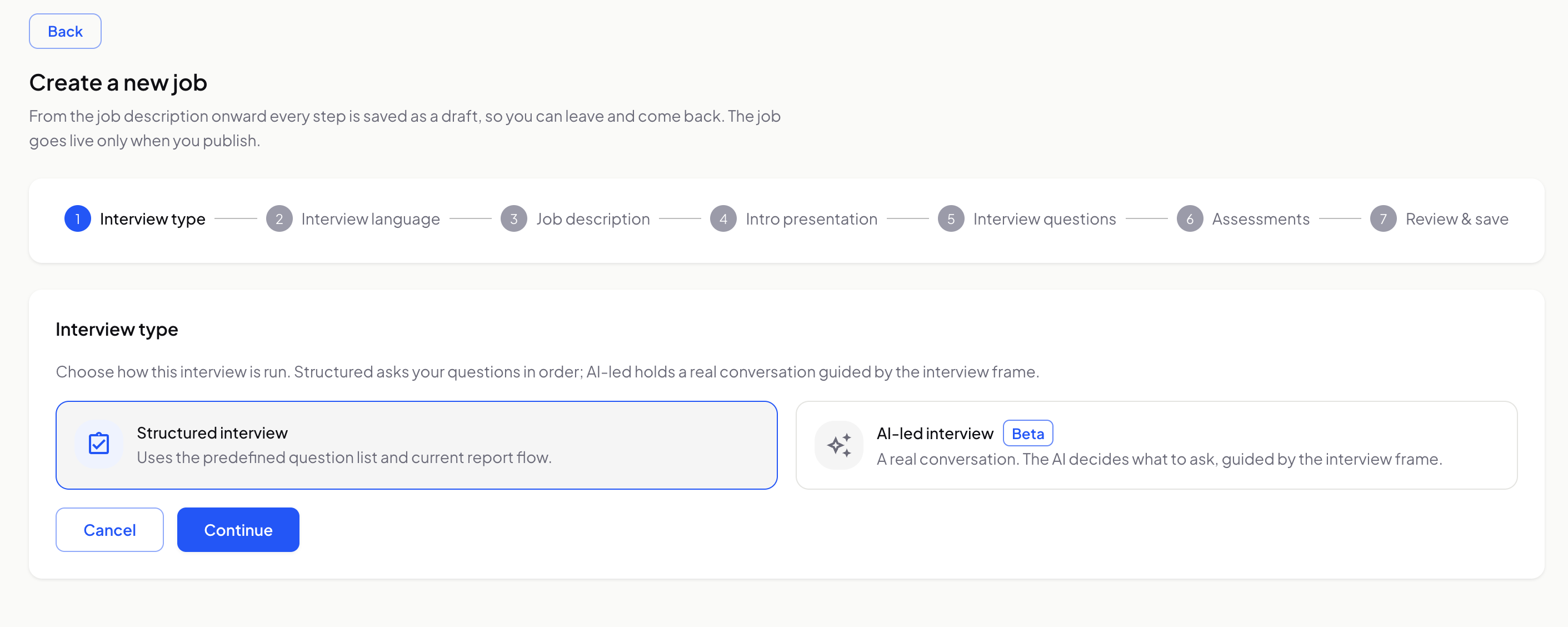 Structured vs. AI-Led Interviews on MyPitch